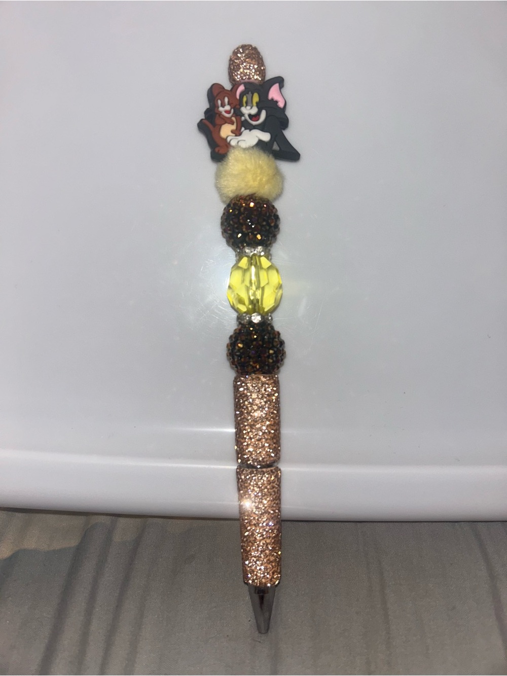 Tom & Jerry Beaded Glitter Ballpoint Pen